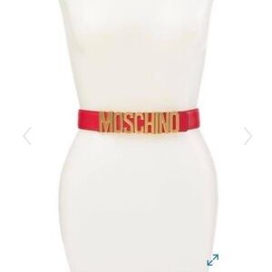NWT Moschino Logo Leather Belt